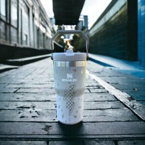 Engraved Lightning Bolt Stanley 20oz Flip Straw Water Bottle